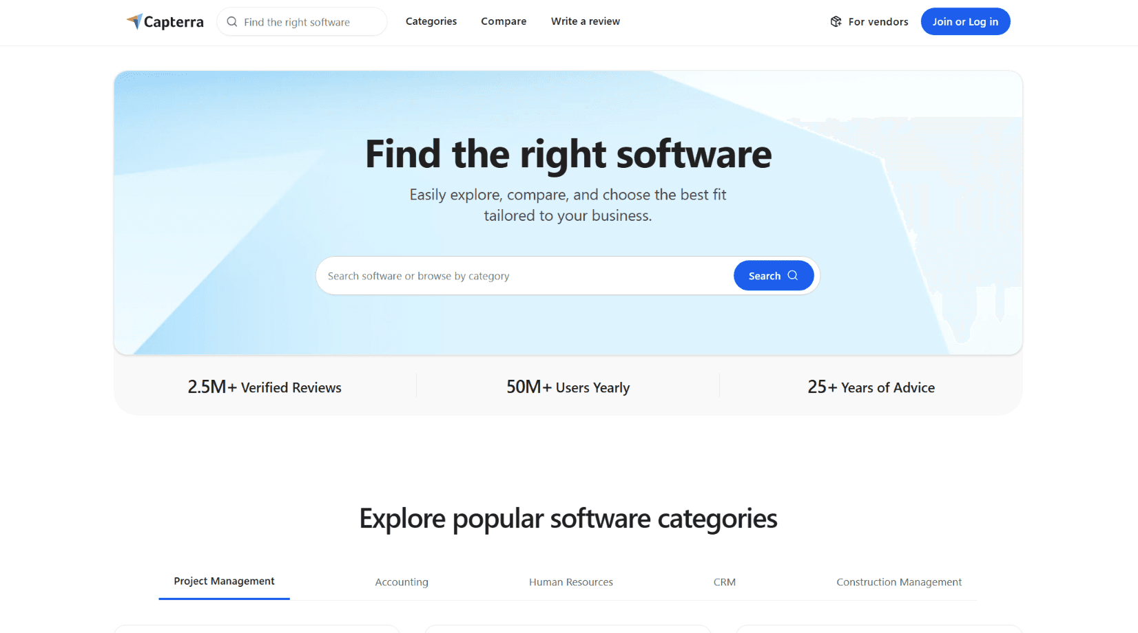 Capterra platform preview