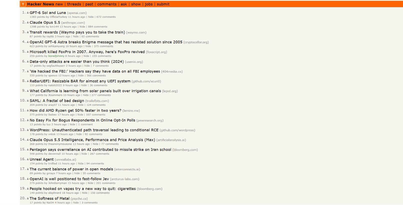 Hacker News platform preview
