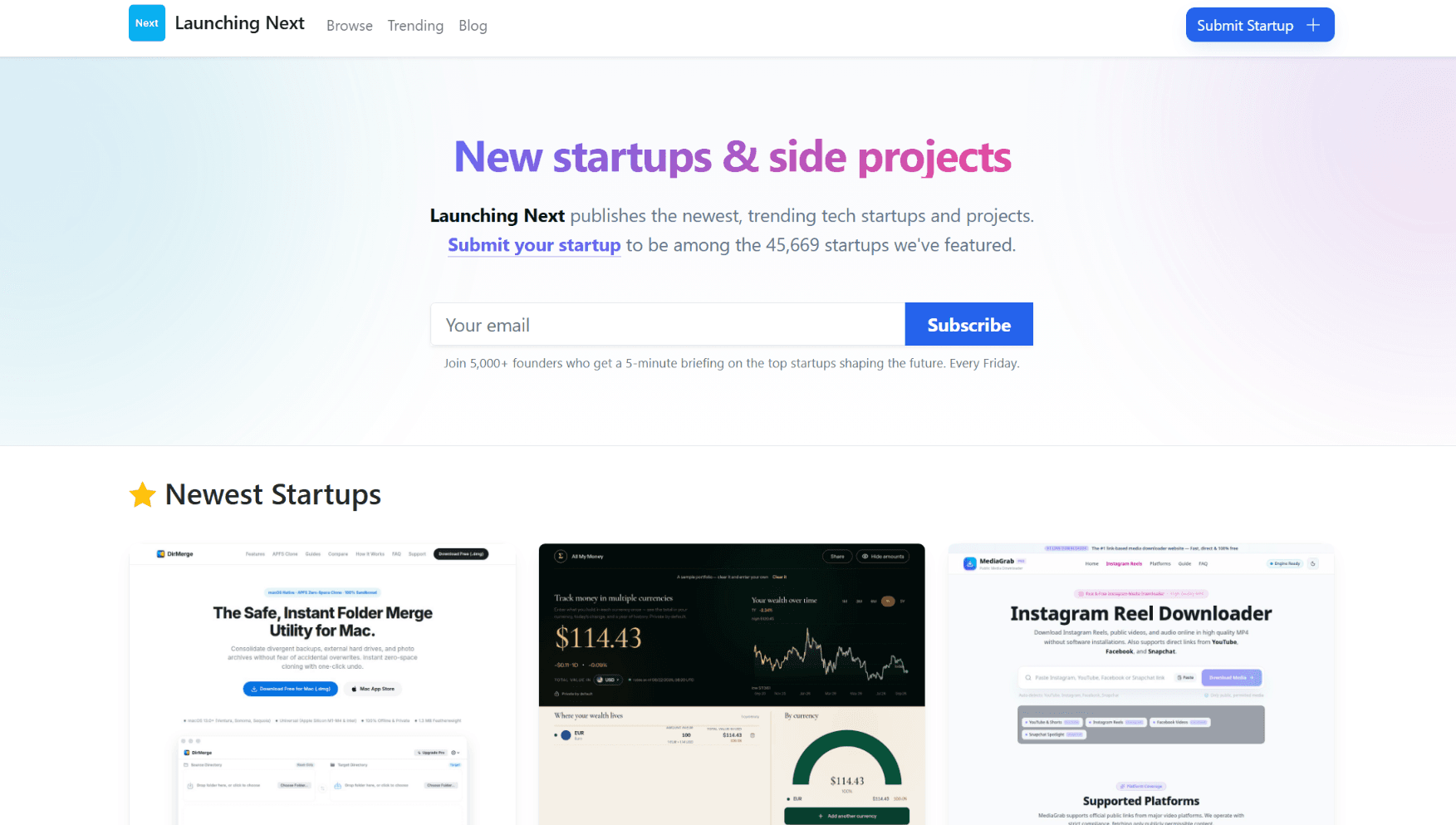Launching Next platform preview